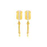 22K Gold Dangle Clip-On Earrings